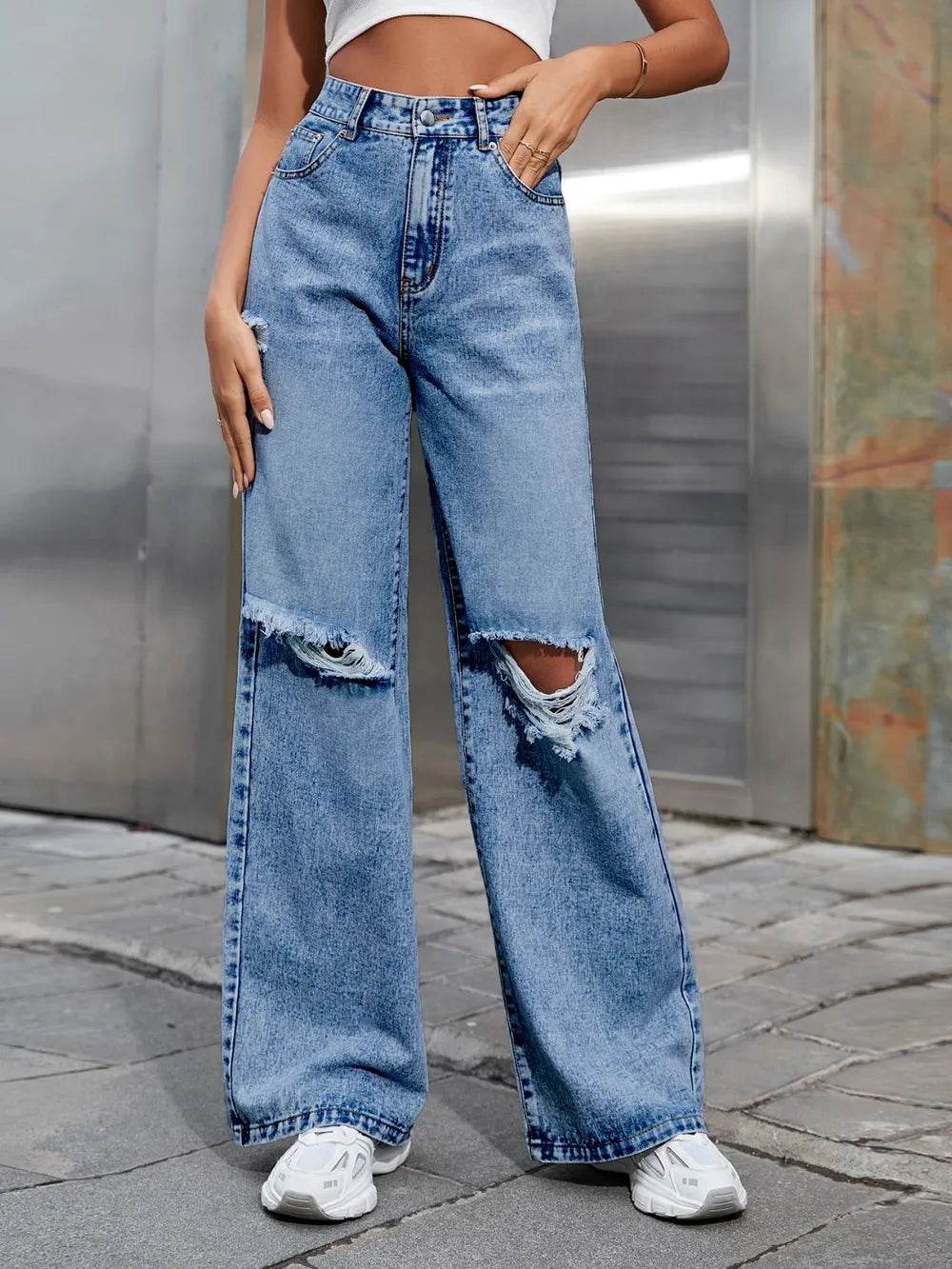Distressed Wide Leg Jeans with Pockets Trendsi cfe77887-3891-4db9-b879-5ce5973a8114-Max