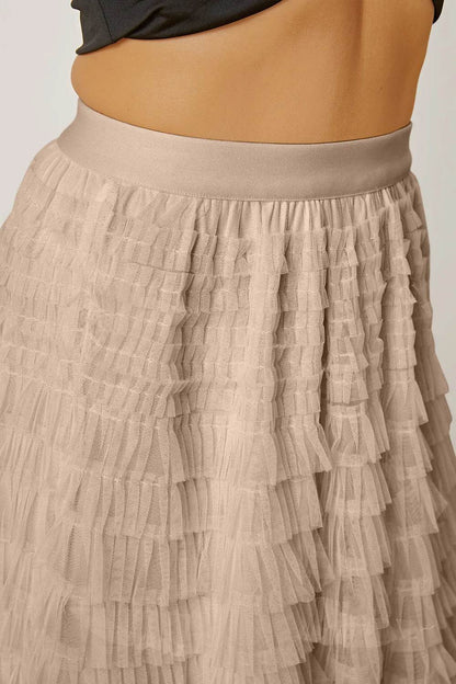 Ruched High Waist Tiered Skirt Trendsi d0454fa0-270c-4c94-84ad-805560ad5b40-Max