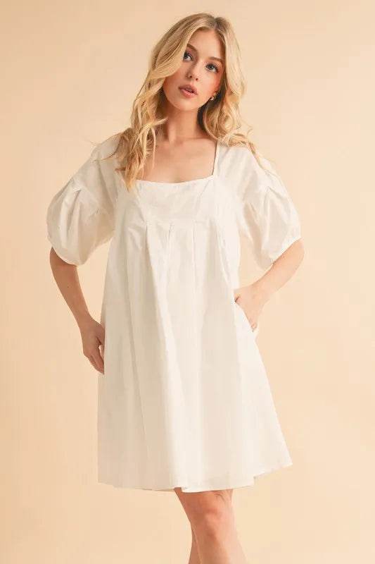 Aemi + Co Square Neck Babydoll Dress with Pockets White Trendsi d0a95682d8b84efeb3237704083a2564-Max-Origin
