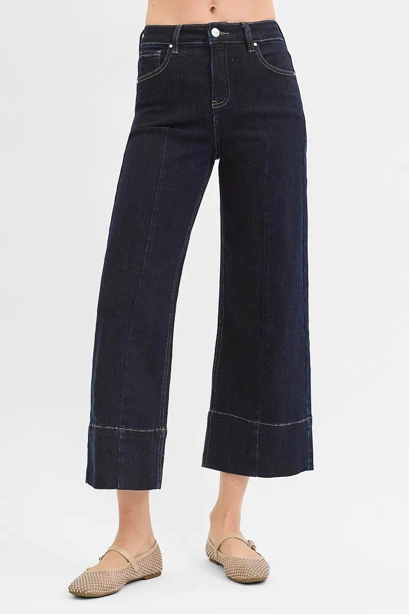 RISEN Tummy Control High Rise Crop Wide Seam Detailed Jeans Trendsi d0bc212c3bff456b92e804e77a803567-Max-Origin