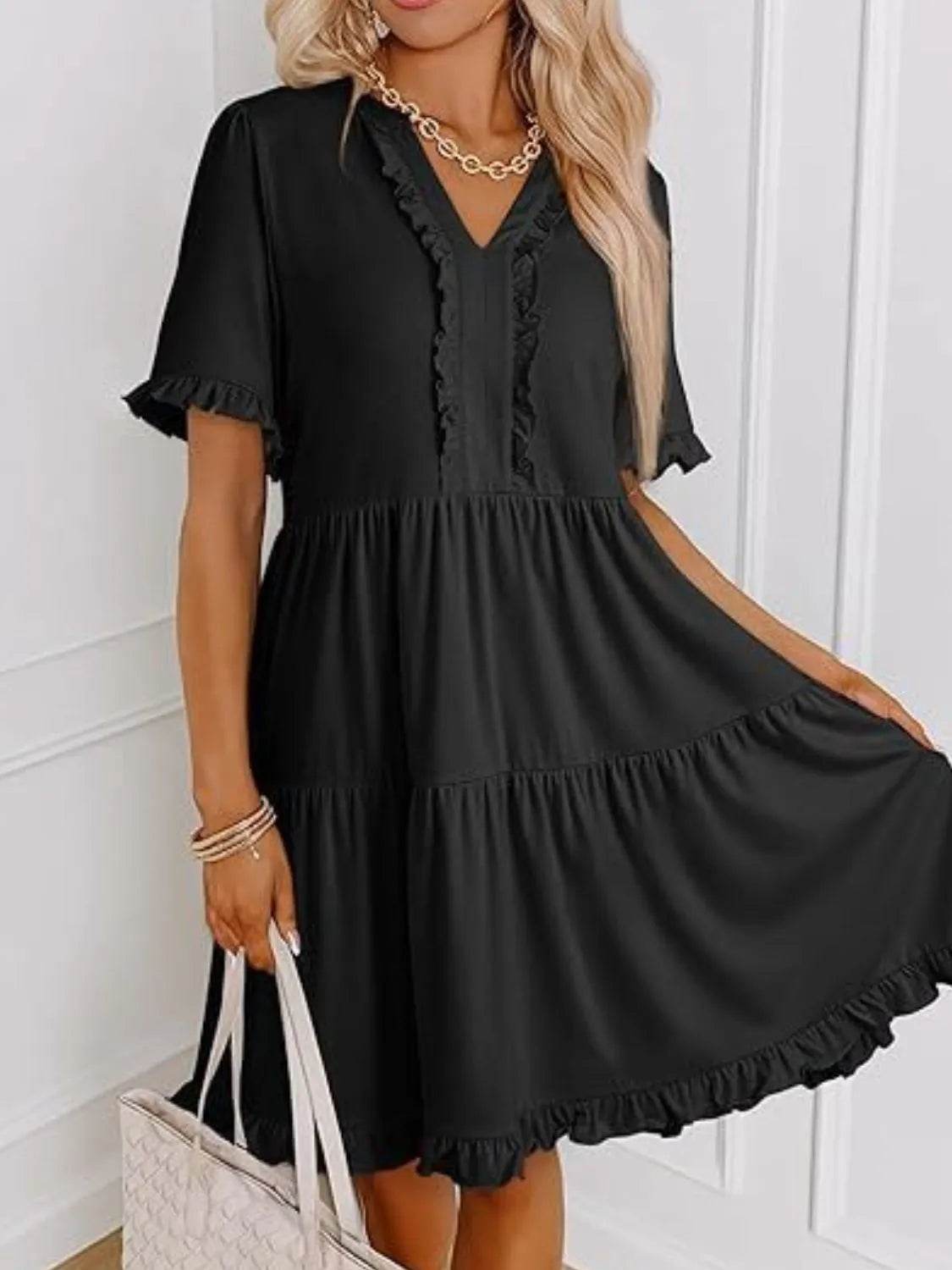Tiered Notched Short Sleeve Mini Dress Trendsi d0be9c8c-f394-45fb-8d5c-dccbe720f591-Max-Origin
