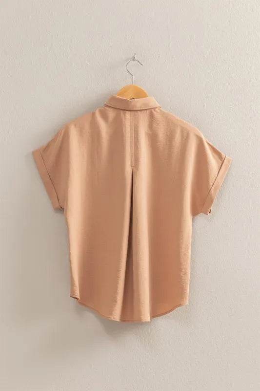 HYFVE Button Down Collared Neck Short Sleeve Shirt Trendsi d0ff66c263964f3aa3b63240b84081b2-Max-Origin