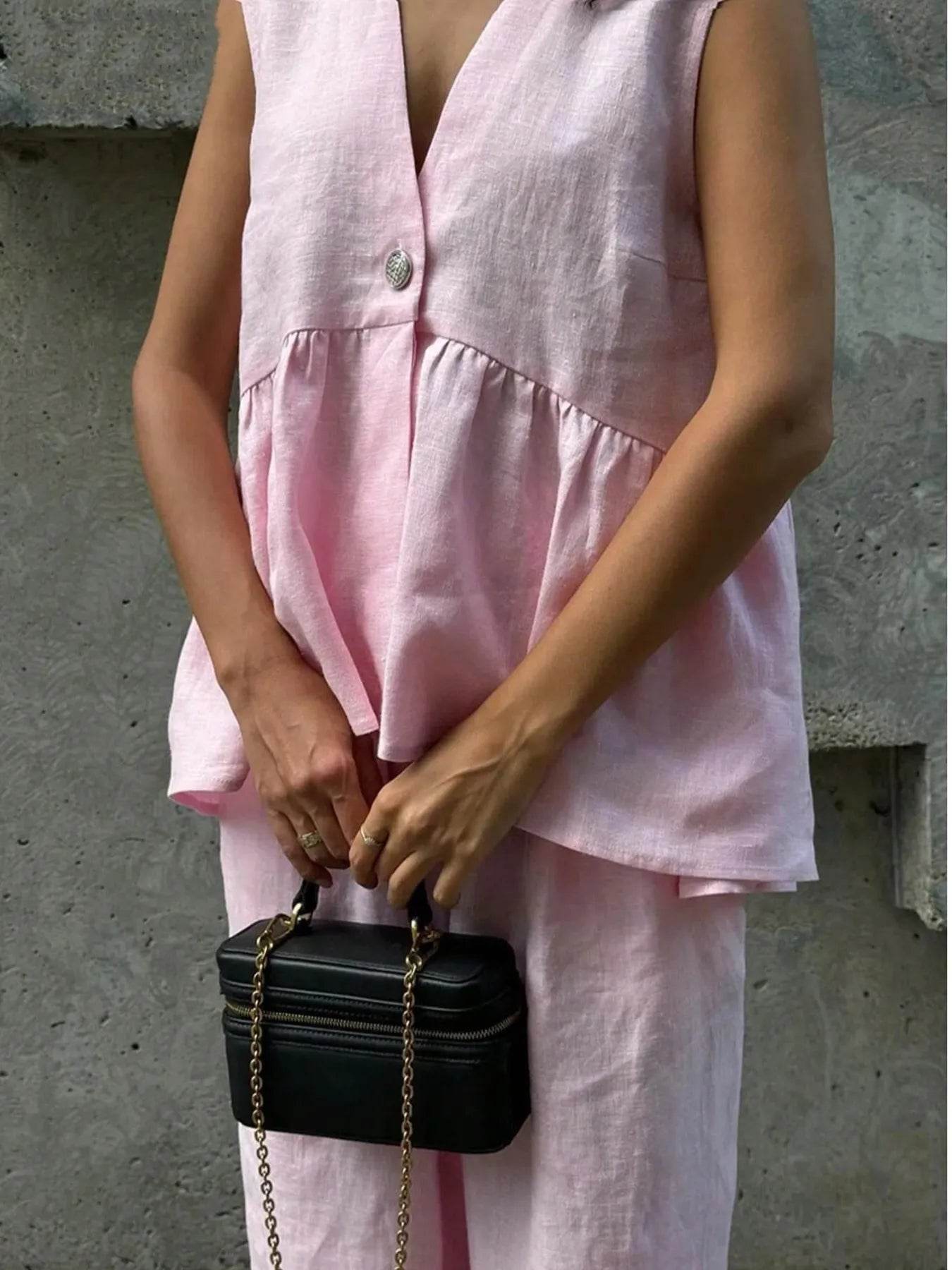 Button Down Peplum Vest and Pants Set Trendsi d100a29b-d796-4411-9d67-de48316cbd3d-Max-Origin