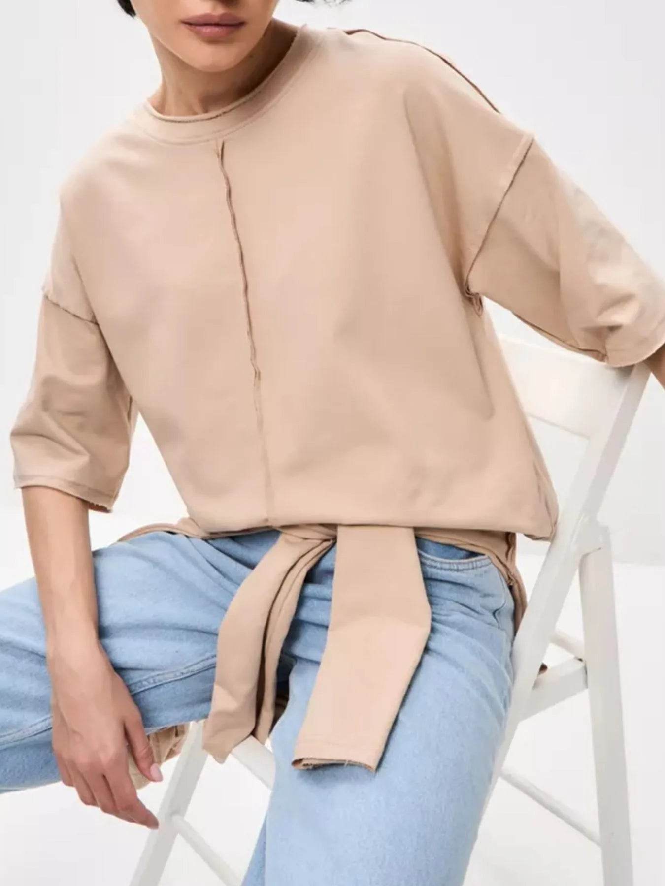 Round Neck Half Sleeve T-Shirt Trendsi d10cc4fc-7c82-468f-996e-52ad0b8ea743-Max-Origin