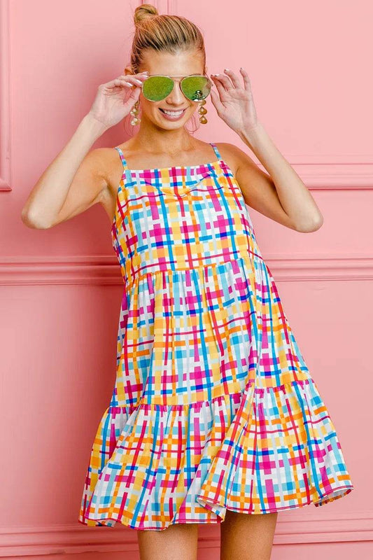 BiBi Multi Colors Plaid Sleeveless Sun Dress MULTI Trendsi d15a4106d0564c4b8237f77cd5d4a435-Max-Origin