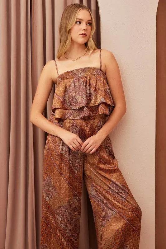 Mittoshop Paisley Patchwork Print Satin Ruffle Crop Cami HAZELNUT Trendsi d17e8805-5f8d-454b-8aba-5025bb817cbd-Max