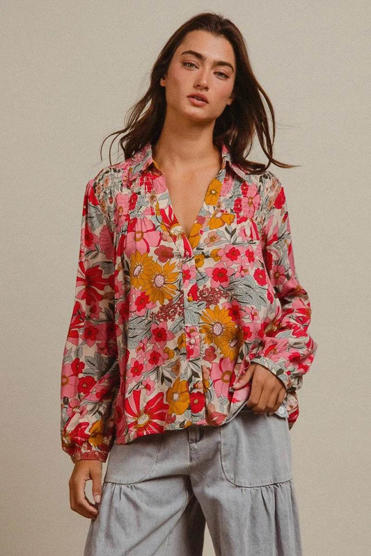 BiBi Woven Floral Printed Shirt Top Trendsi d192ada3845341c8917e90951737b678-Max-Origin