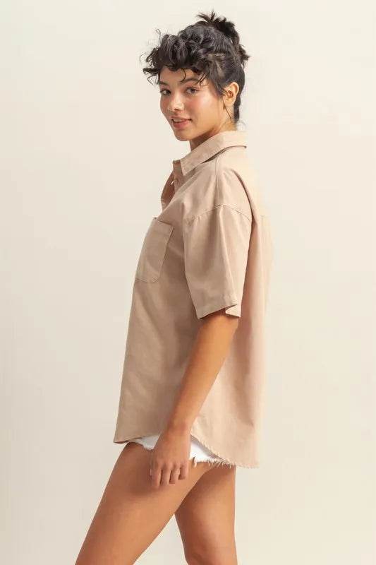 HYFVE Short Sleeve Button Down Oversized Shirt Trendsi d1a13453fdbd42419808bd28b8aebd34-Max-Origin