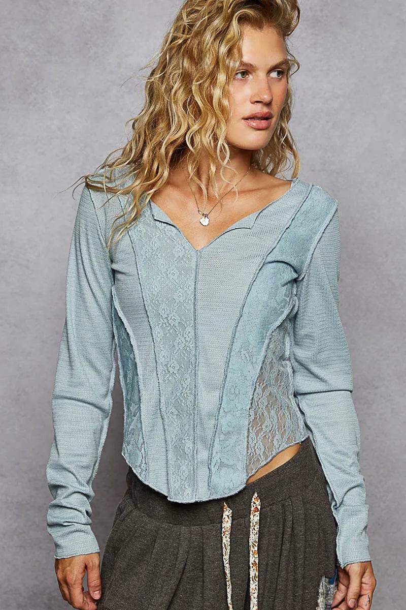 POL Lace Patchwork Long Sleeve T-Shirt Air Force Blue Trendsi d1b826ce-c9e8-4a3e-8c5a-8ec74ac4b0d5-Max-Origin