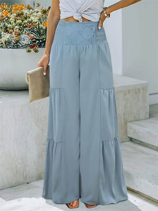 Smocked High Waist Pants Light Blue Trendsi d1d58d41-f082-492b-bc7c-1ea5a4cdd783-Max