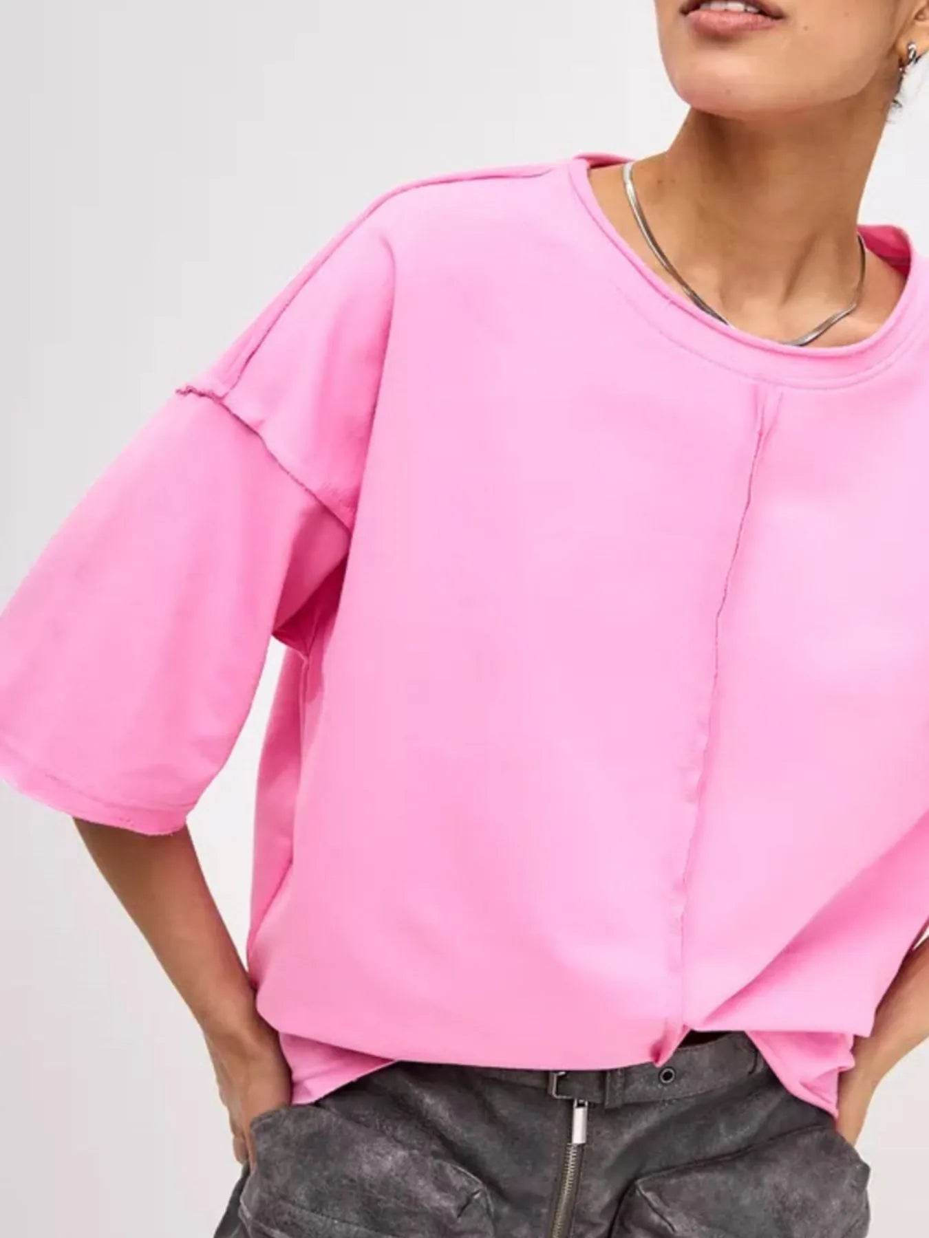 Round Neck Half Sleeve T-Shirt Trendsi d1e0c7dc-f449-46a8-bf9a-5819512f53f1-Max-Origin