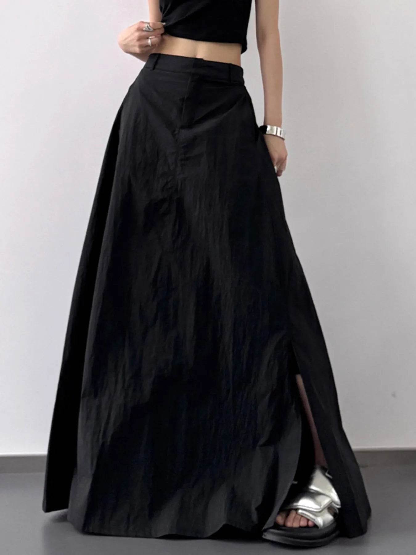 High Waist Slit Maxi Skirt Trendsi d20d0ccb-2217-4fac-b961-85f4eaf5e83a-Max-Origin