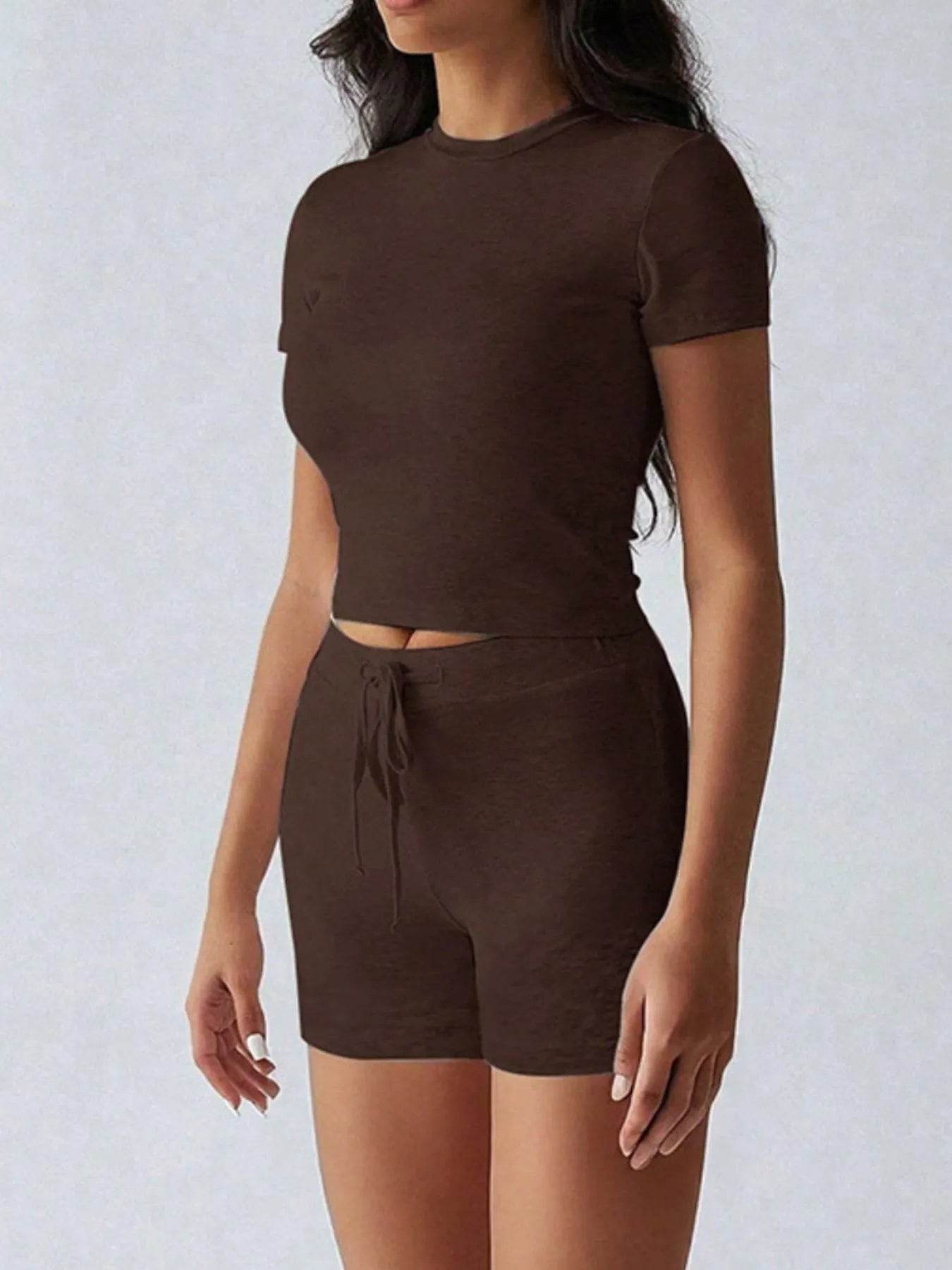 Round Neck Short Sleeve Top and Shorts Set Trendsi d2126cdd-0ad6-443f-9075-40ad53f5a721-Max-Origin