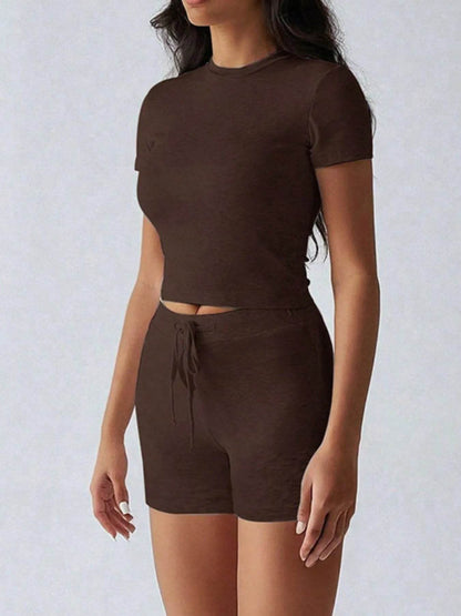 Round Neck Short Sleeve Top and Shorts Set Trendsi d2126cdd-0ad6-443f-9075-40ad53f5a721-Max-Origin
