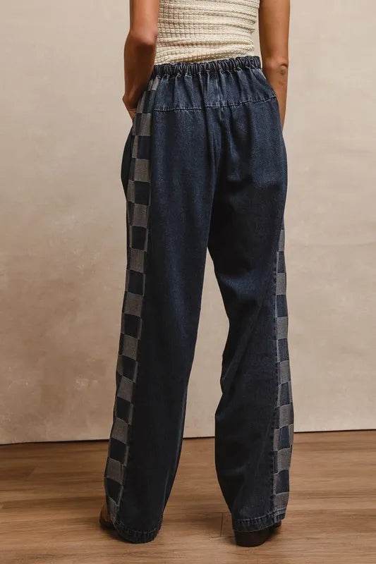 BiBi Washed Denim Mix And Match Long Pants Trendsi d216546df75a43318c24567dc2c71324-Max-Origin