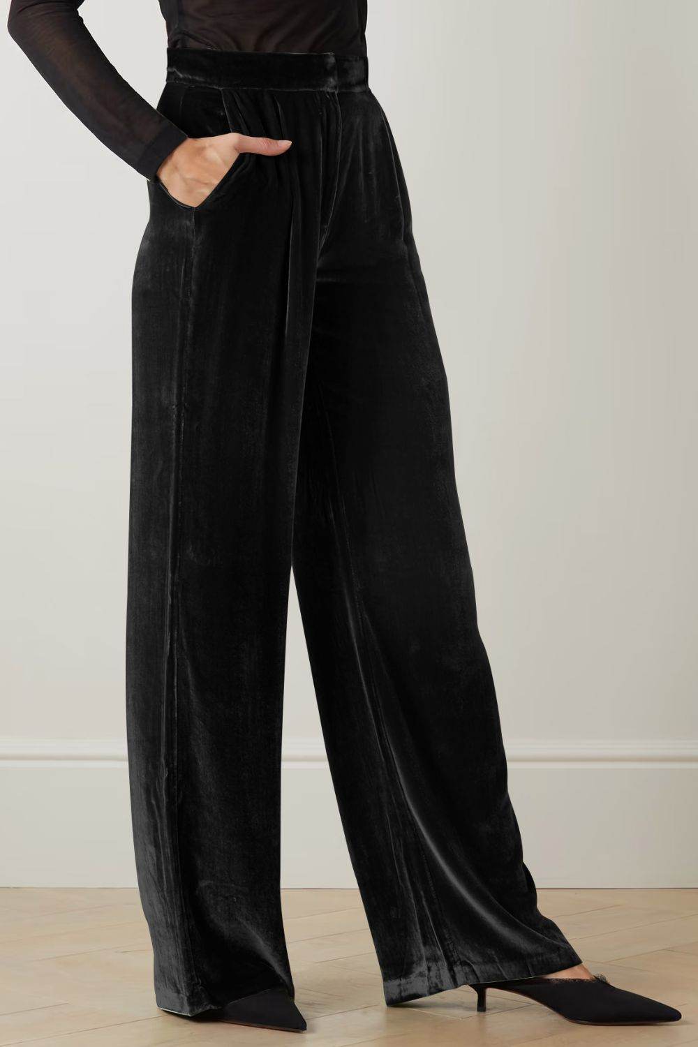 Loose Fit High Waist Long Pants with Pockets Trendsi d2254039246e417fabdaaeb2f1cb859c-Max