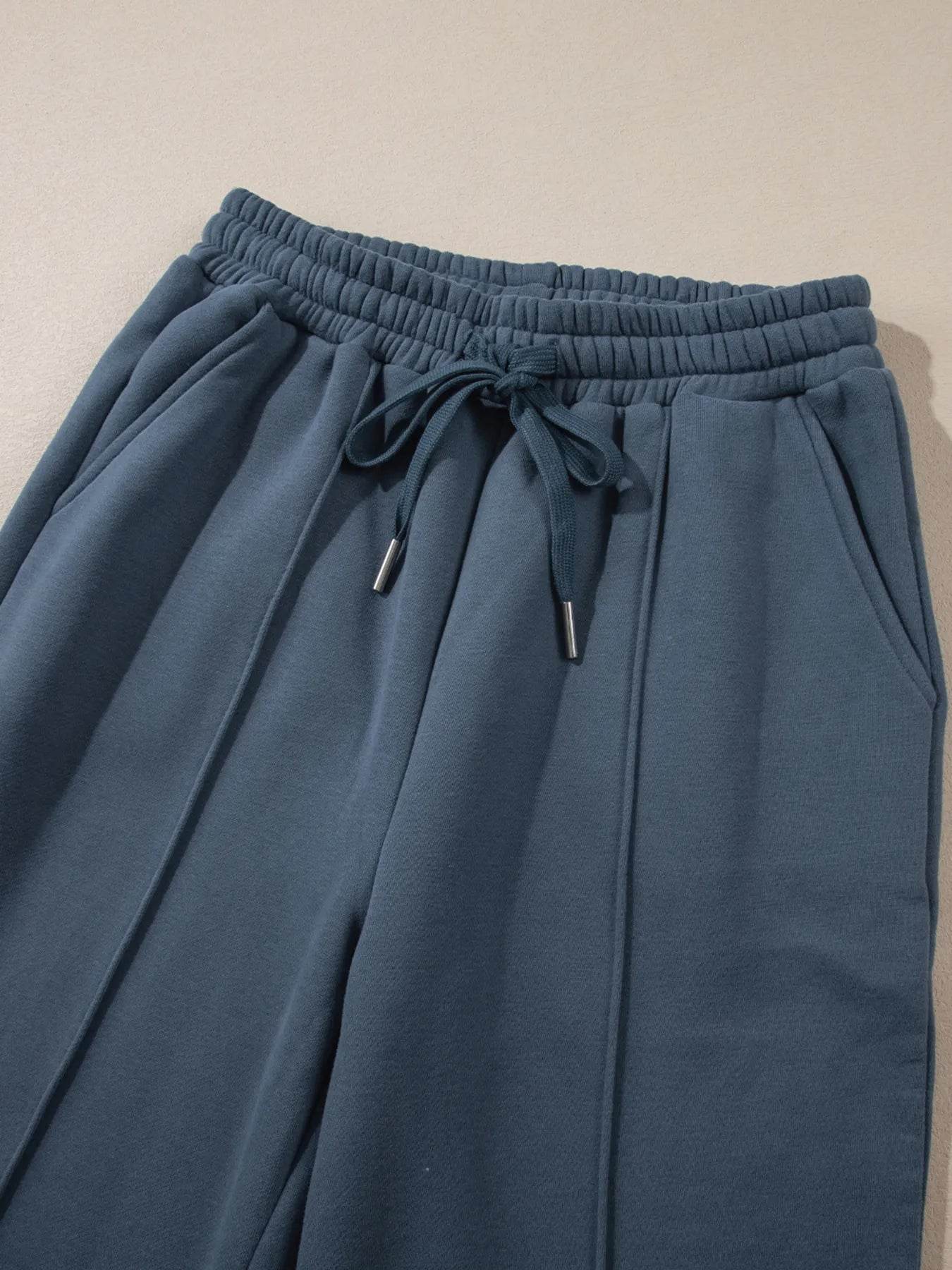 Collared Sweatshirt and High Waist Pants Active Set Trendsi d28b69af49b64b05ba9a93aa40c44c88-Max-Origin