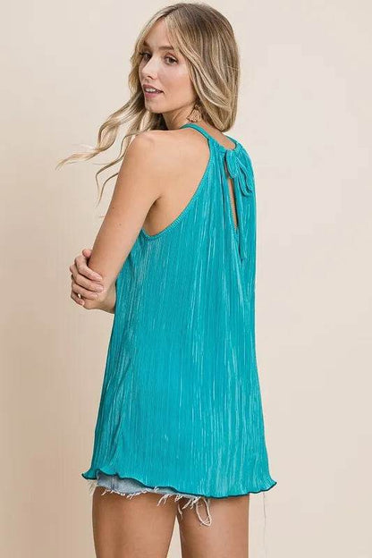 BiBi Pleating Knit Halter Neck Top Trendsi d2c1fcf84f8443a0a67dbc9a4990b029-Max-Origin