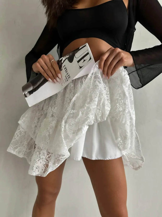 Lace Tiered Mini Skirt Trendsi d32d1cc5b1c848529acc7bc0d5248300-Max-Origin