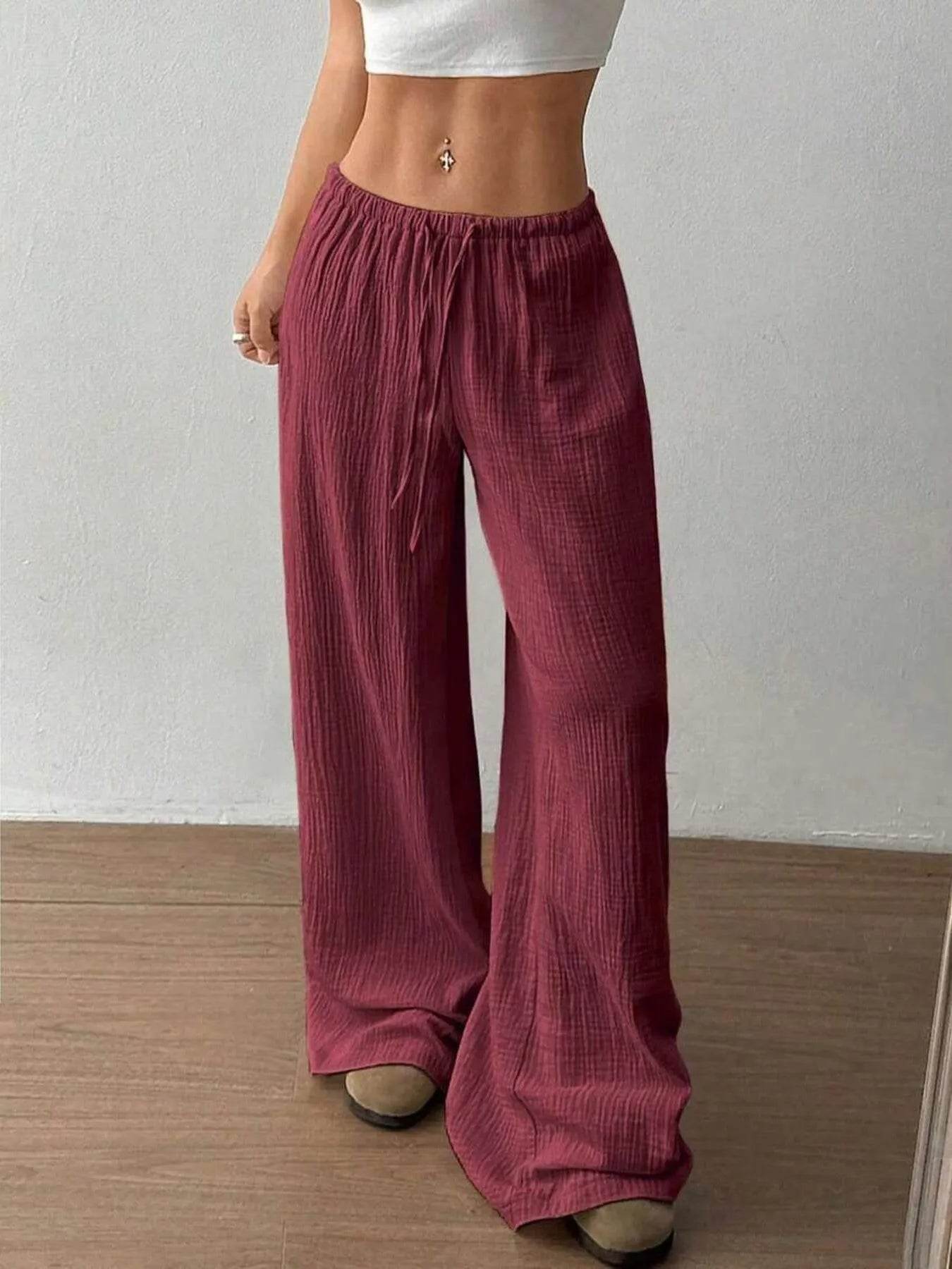 Wide Leg Drawstring Casual Pants Trendsi d3363997e83248b6b2b027634daa5ed5-Max-Origin