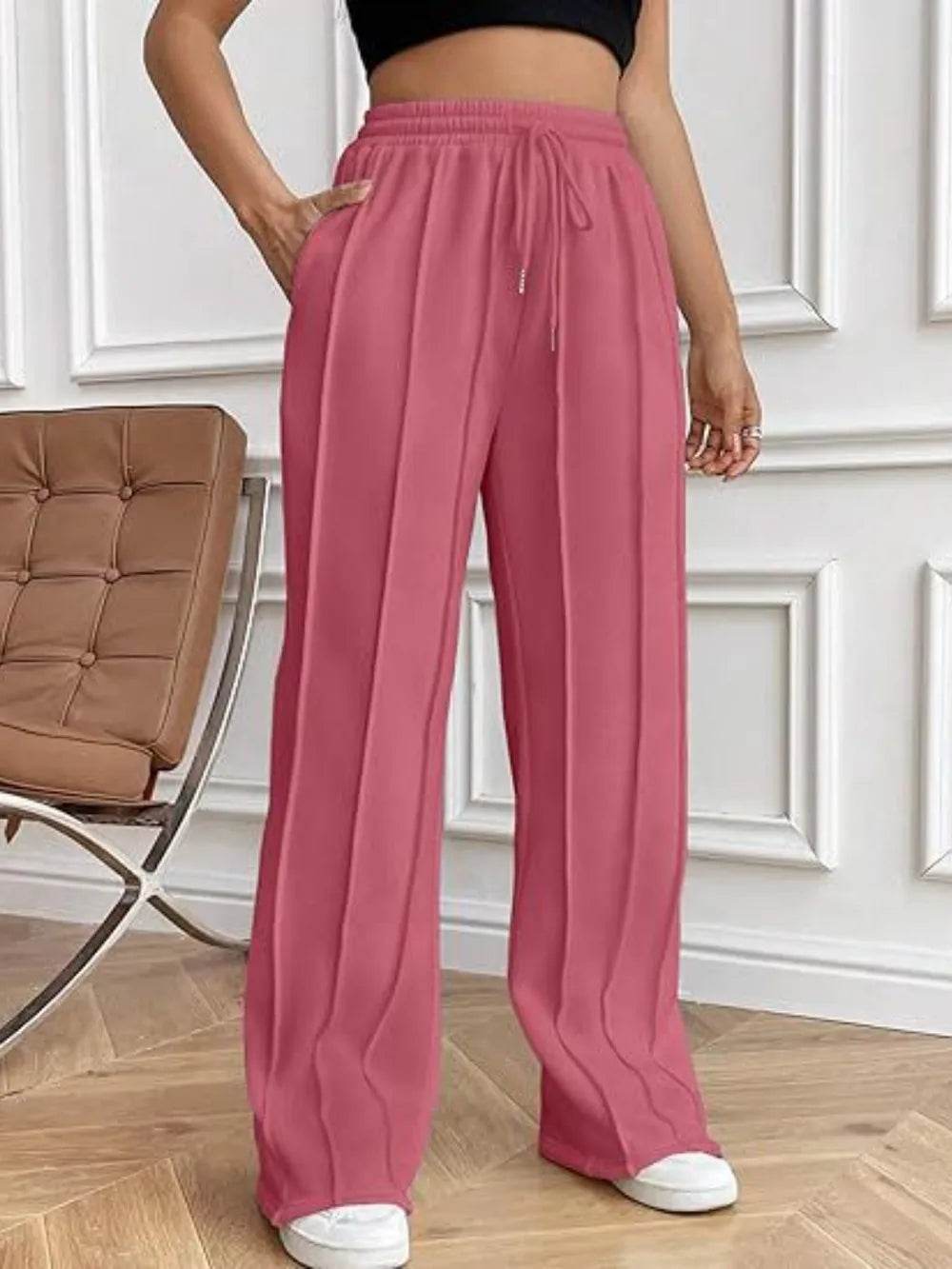 Drawstring Wide Leg Pants with Pockets Deep Rose Trendsi d3970a93-59ff-42af-a11c-3a60a38183a5-Max