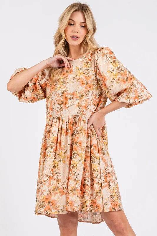 Mittoshop Flower Print Linen Blend Babydoll Mini Dress Tangerine Trendsi d3f4d3a8-6b79-4cfb-a4c2-8b523bbd0262-Max