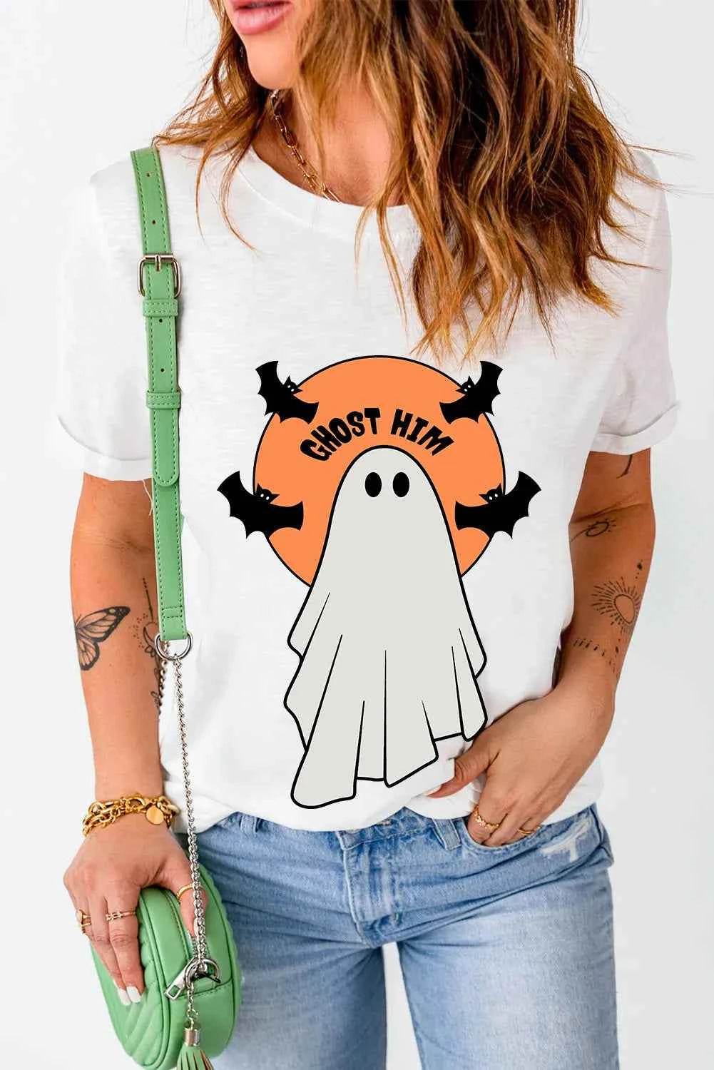 Full Size Ghost Round Neck Short Sleeve T-Shirt Trendsi d3f5d0f5-efd8-4ff1-8672-c5906e79666d-Max