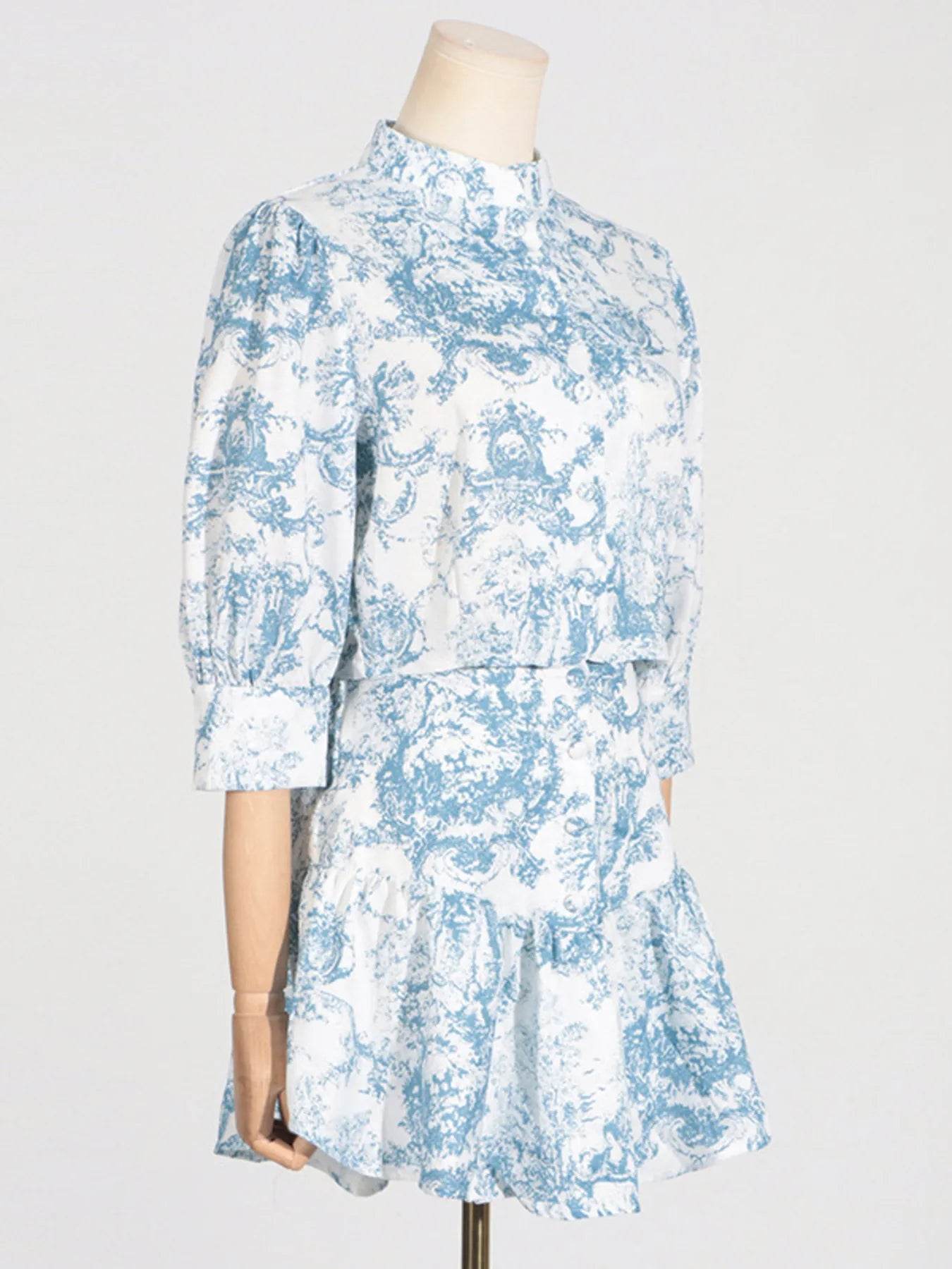 Printed Mock Neck Top and Skirt Set Trendsi d4416f1d0fdb4f0795ce570500c780e4-Max-Origin