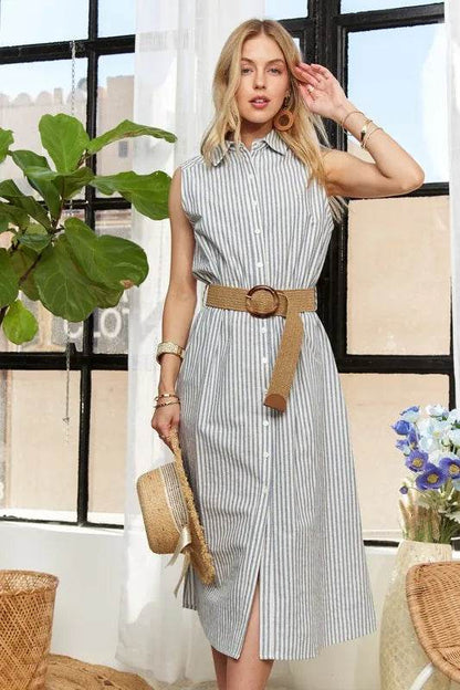 ADORA Striped Button Down Sleeveless Midi Dress Trendsi d44b6161-827c-4473-9d3b-301191cf2539-Max