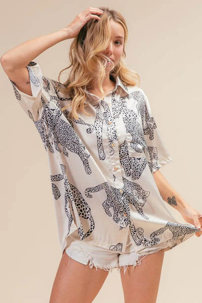 BiBi Leopard Print Short Sleeve Silky Satin Shirt Top Trendsi d4579077b5f54a22bc0dc0753d832c63-Max-Origin
