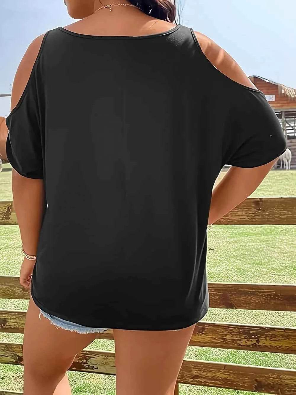Plus Size Skeleton Graphic Round Neck Cold Shoulder T-Shirt Trendsi d49804cc-5809-405c-910e-a96160d57050-Max