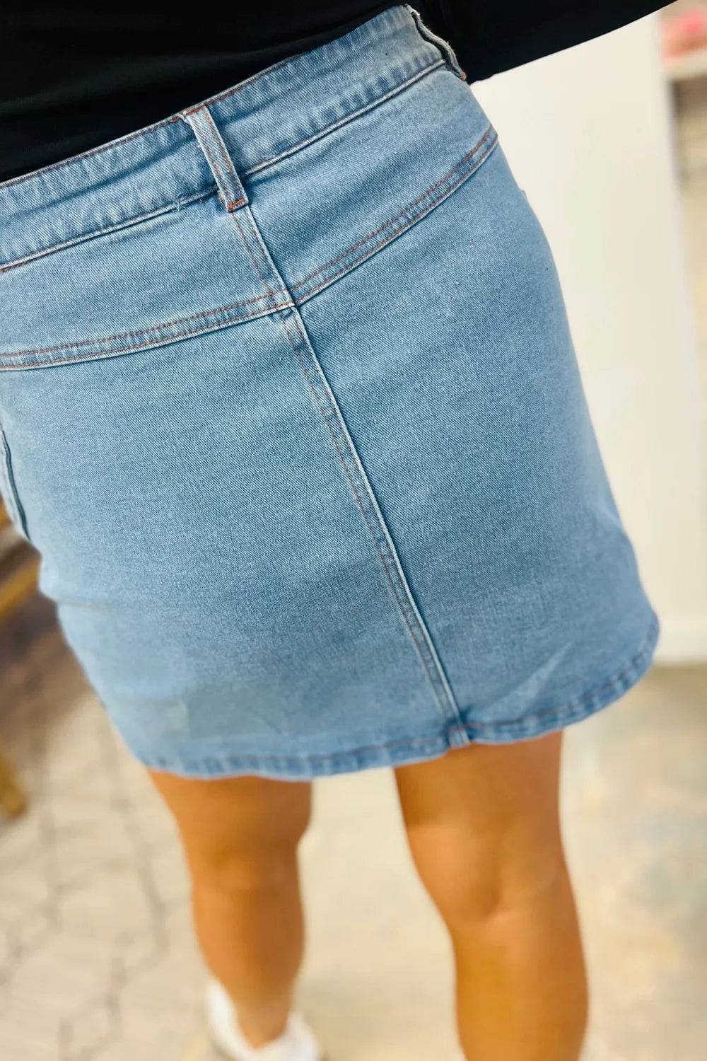 Acid Wash Bowknot Details High Waist Denim Skirt Trendsi d4a6a1d6-bf8f-4433-85b1-b85fd7d67b8b-Max-Origin