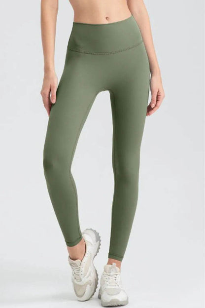 Wide Waistband Sport Leggings Moss Trendsi d4baf58b00254322a9b02268358bc132-Max