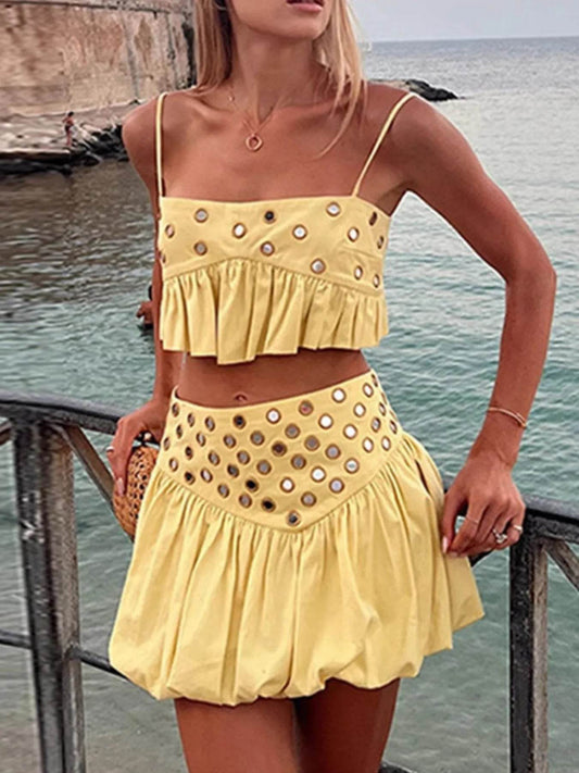 Eyelet Cami and Bubble Skirt Set Pastel Yellow Trendsi d4e51eb0-9f9e-4ced-884f-1da9ac35790b-Max-Origin