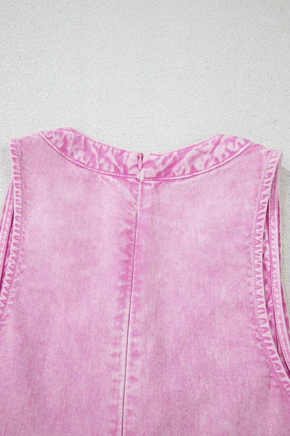 Mineral Wash Pleated Bust V Neck Sleeveless Denim Romper Trendsi d4f249de-05cf-41b3-acc2-82f07df29aaa-Max-Origin