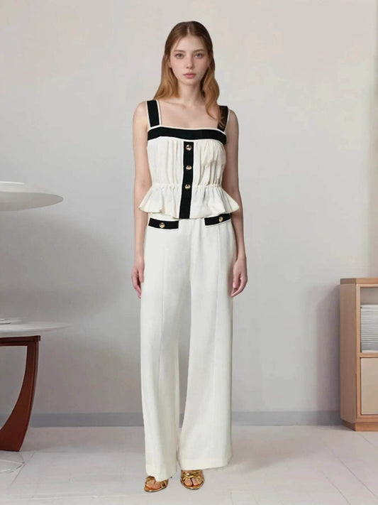 Ruffled Hem Tank and Pants Set White Trendsi d5234c46bc0b41979306fe4a1926fb7f-Max-Origin