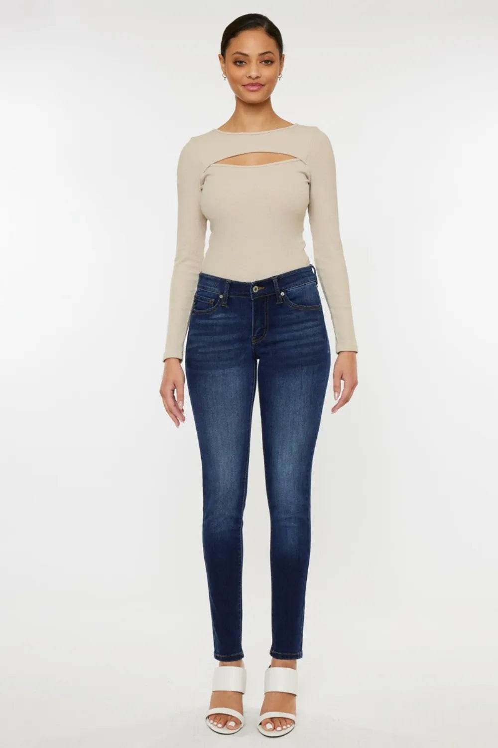 Kancan Mid Rise Gradient Skinny Jeans Trendsi d57f70f4-5ba9-47dc-b81b-c0d3bc242c96-Max