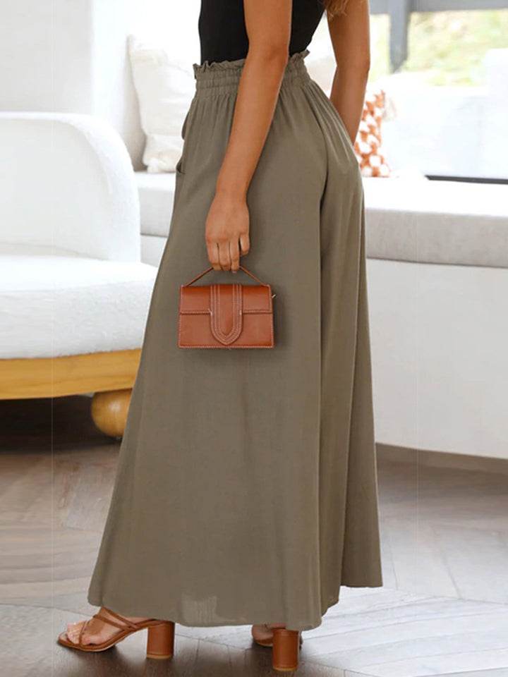 Drawstring Waist Wide Leg Pants Trendsi d5919934052b4fdd988f71b1ccece67d-Max