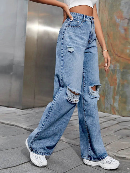 Distressed Wide Leg Jeans with Pockets Trendsi d5d9723d-9abd-4198-8eff-cf22c92b56a9-Max
