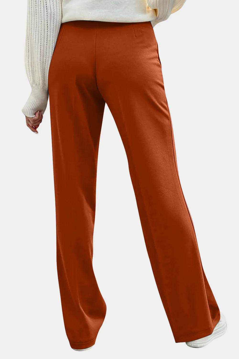 Decorative Button High Rise Pants Trendsi d5e65dcf-268b-4ef4-9c77-84a9844756f6-Max