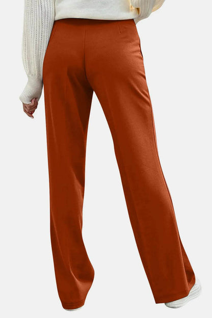 Decorative Button High Rise Pants Trendsi d5e65dcf-268b-4ef4-9c77-84a9844756f6-Max