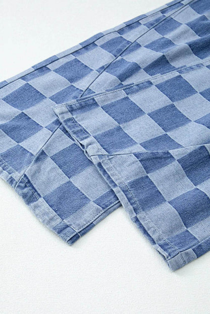 Checkered Wide Leg Jeans with Pockets Trendsi d5e9f349-7a99-48f7-9e02-96cd491b9431-Max
