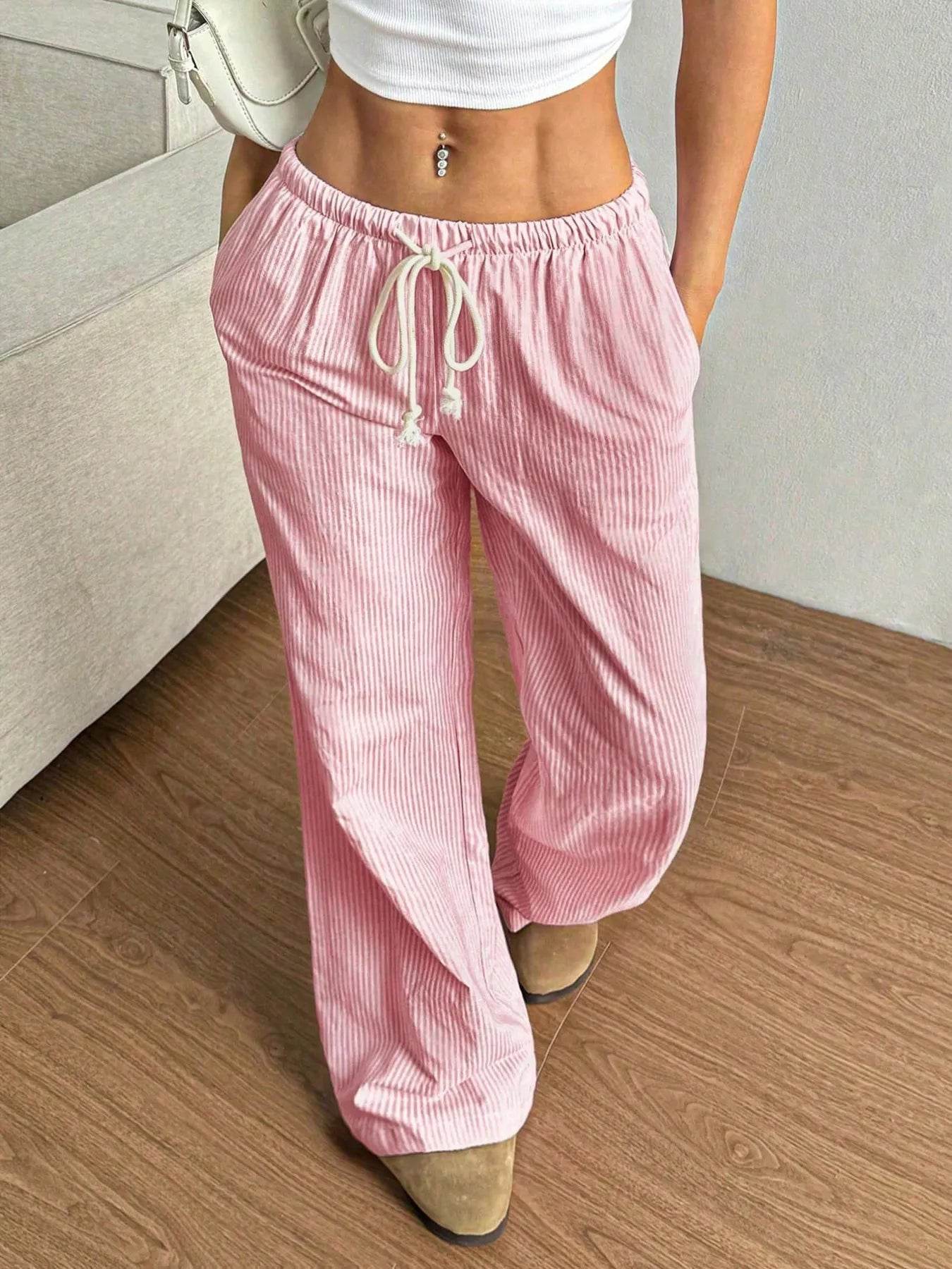 Drawstring Striped Wide Leg Pants Trendsi d5ff885339cb414e8a1676579cf54c65-Max-Origin