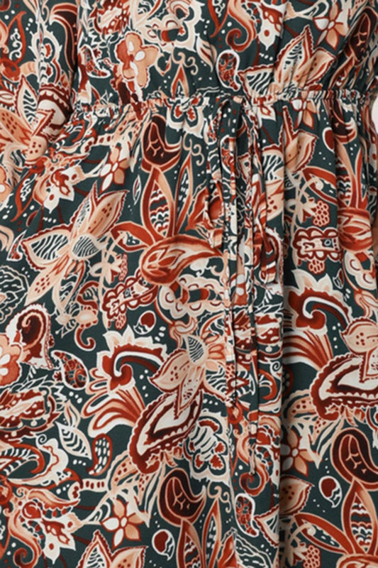 Printed V-Neck Mini Dress Trendsi d60fd3e4e6fe49a2869f64997813fc06-Max