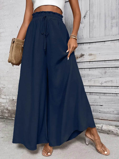 Honey Tied High Waist Wide Leg Pants Trendsi d6d3ec52-25ba-4b83-ba4b-469f3202b35a-Max