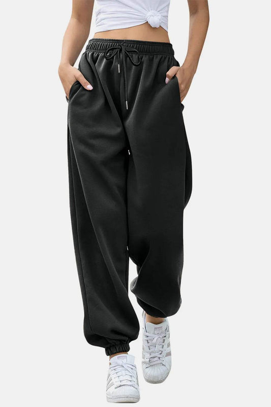 Elastic Waist Joggers with Pockets Black Trendsi d715177d-784f-41df-a37a-1db162b56a9a-Max