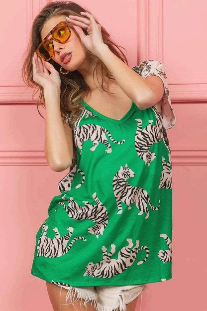 BiBi Tiger Printed Jersey Block T-Shirt with Aztec Trim Trendsi d760953254704a4ebe3ff96e2c5c6ee4-Max-Origin