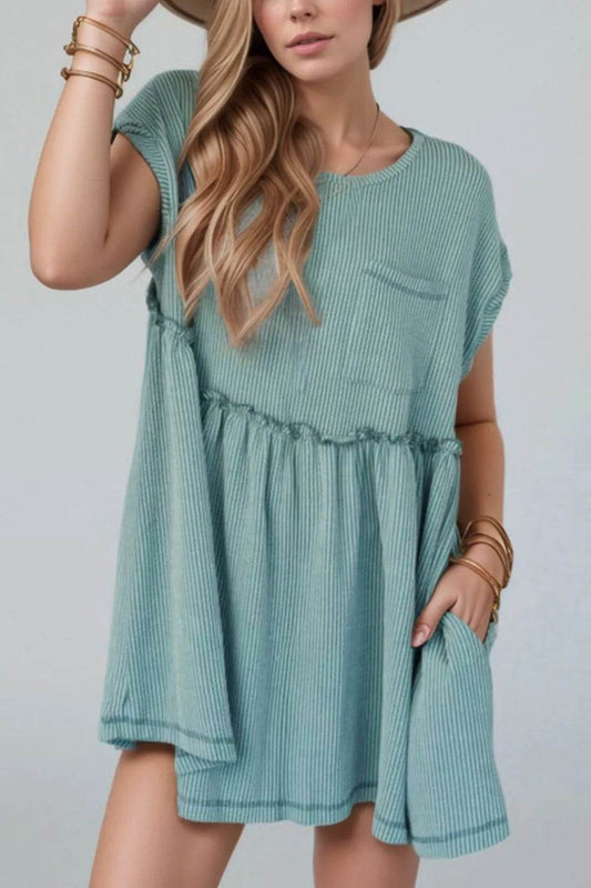 Frill Round Neck Cap Sleeve Mini Dress Trendsi d7bcca4d-45f0-4564-9502-d558c0c6bb49-Max-Origin
