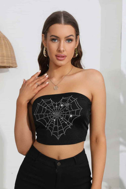 Heart Spider Web Graphic Tube Top Trendsi d7fad2d6aa024d48a26e065bbaaa0288-Max