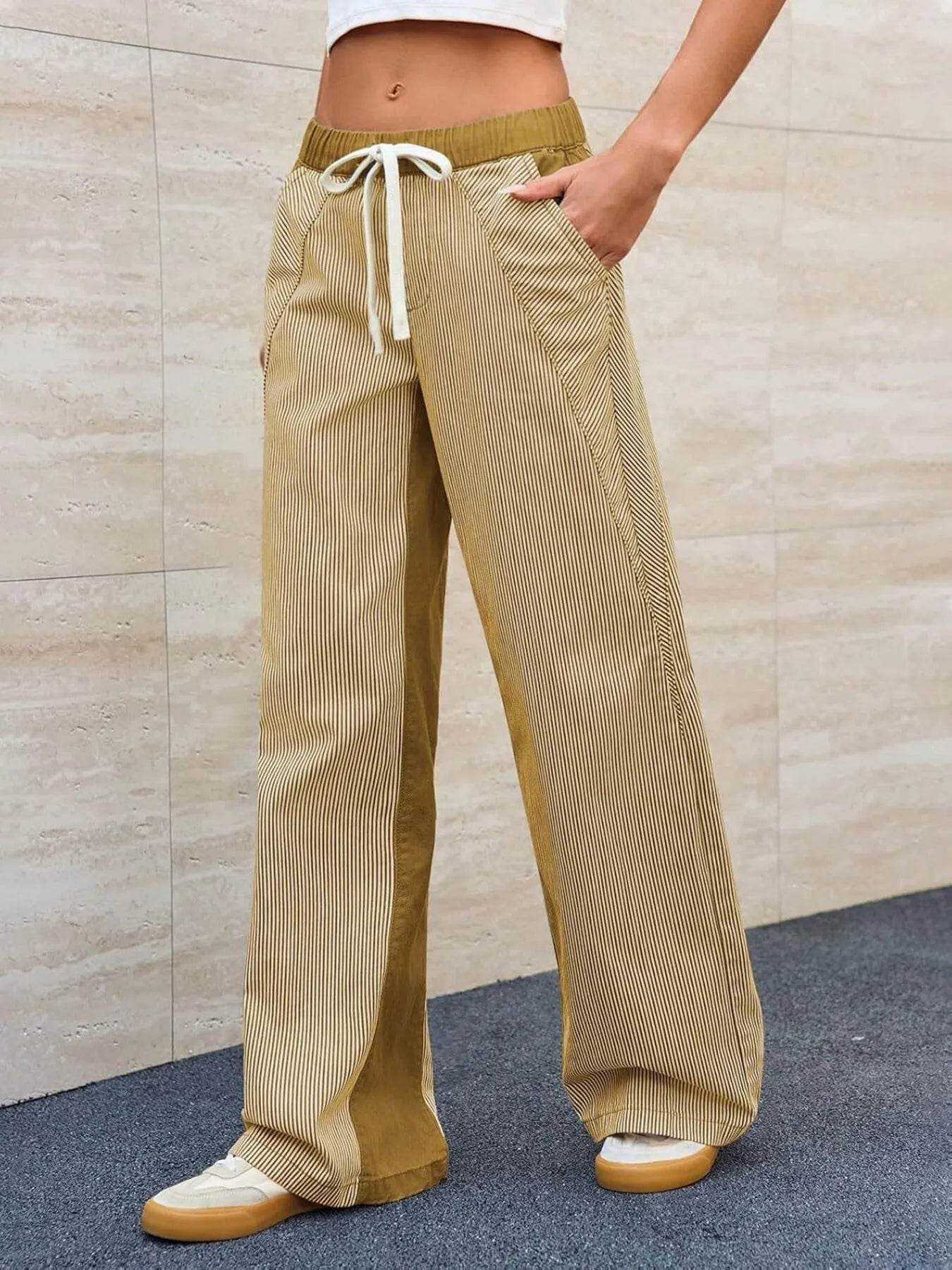 Striped Wide Leg Jeans Trendsi d810d79b3a0f42a0a244721cfdb67aaa-Max-Origin